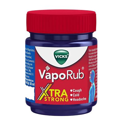 Vicks VapoRub Xtra Strong for Cough Cold and Headache Multi Choose Sizes