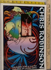 ROCK & ROLL MUSIC MEMORABILIA PSYCHEDELIC POSTER CHRIS ROBINSON 
