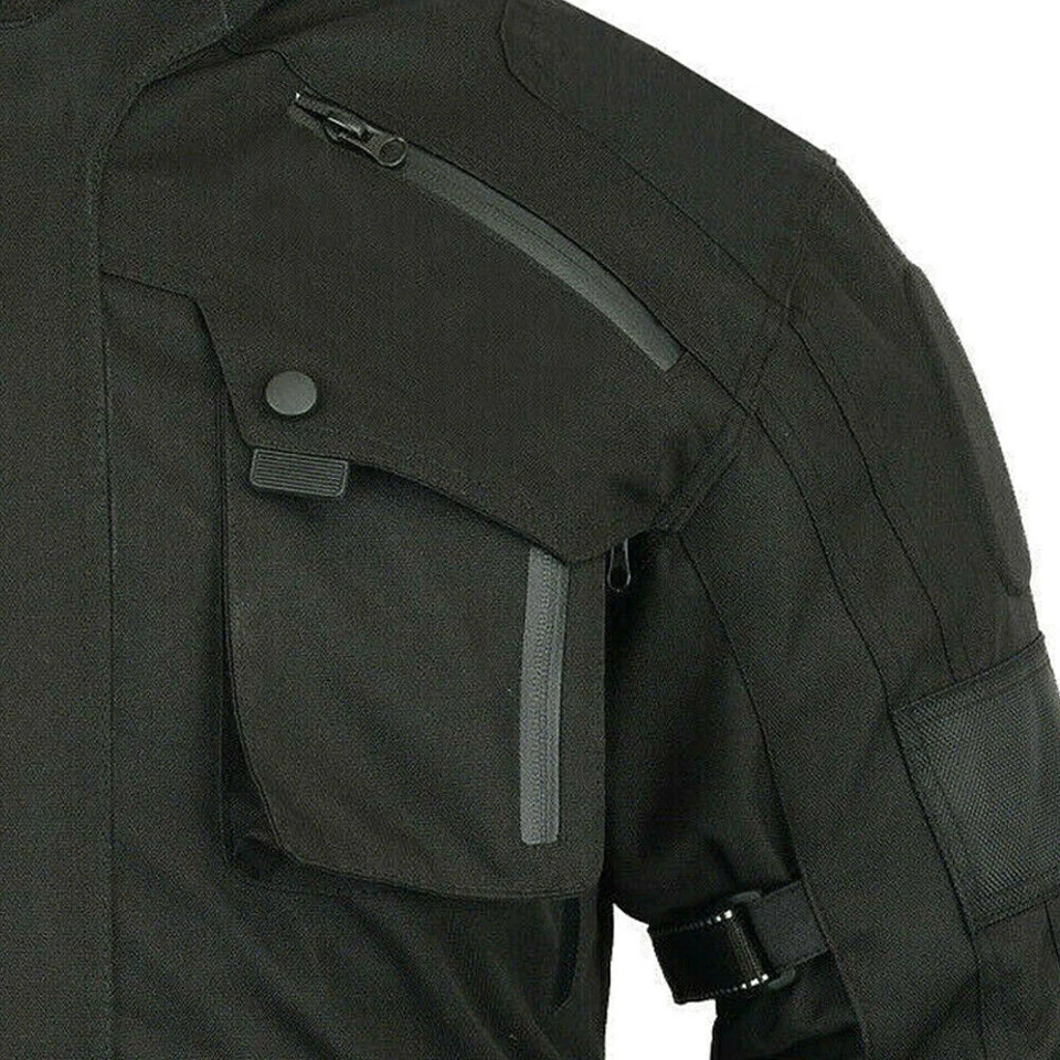 Chaqueta textil impermeable GG1 para hombre moto turismo protección CE Foto 3 de 4