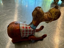 Vtg Flipping Dog tin toy japan wind up. Vibrant Colors