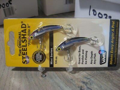 2 Esche Da Pesca Steelshad Kentucky 1 3/4 Lama 1/4 Oz – Mini Shad In Acciaio, Modello Ky Steelshad