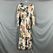 Alexa B Womens Size 6 Summer Dress Floral Sheer Floor Length Maxi Casual