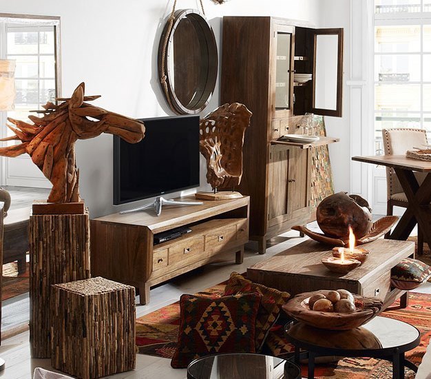 MOBILE PORTA TV ETNICO MAISON ETHNIQUE COLONIALE VINTAGE CHIC