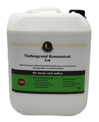 Tiefengrund Konzentrat 1:4 verdünnbar Grundierung Haftgrund Tiefgrund Wand Putz