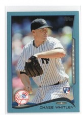 2014 NEW YORK YANKEES Topps Update BLUE VARIATION ROOKEI RC #US171 Chase Whitley