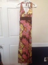 NWT LADIES SIZE XL CRISTINALOVE PINK MULTICOLORED MAXI DRESS RET$65