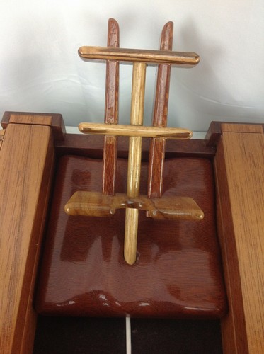 Handmade Exotic Wood Jewelry Valet Phone Charging Docking Station Organizer - Picture 6 of 12