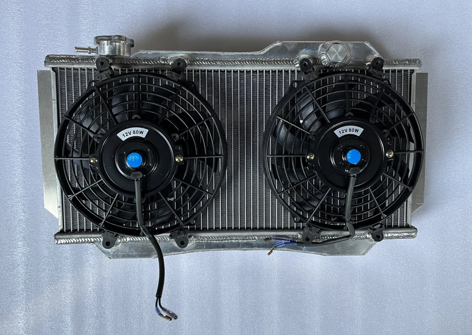 Alloy Radiator+Fan w/Mountings For LOTUS ELAN +2 SERIES 3 & 4 1963-1974 Kühler - Image 2 of 4