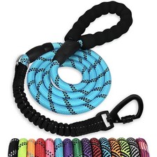 Rope Dog Leash 6 FT Heavy Duty Leashes with Swivel Lockable Hook Reflective T...