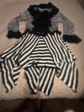 John Fashion Stylish Sweater Dress Size M Cole Black/White (B)