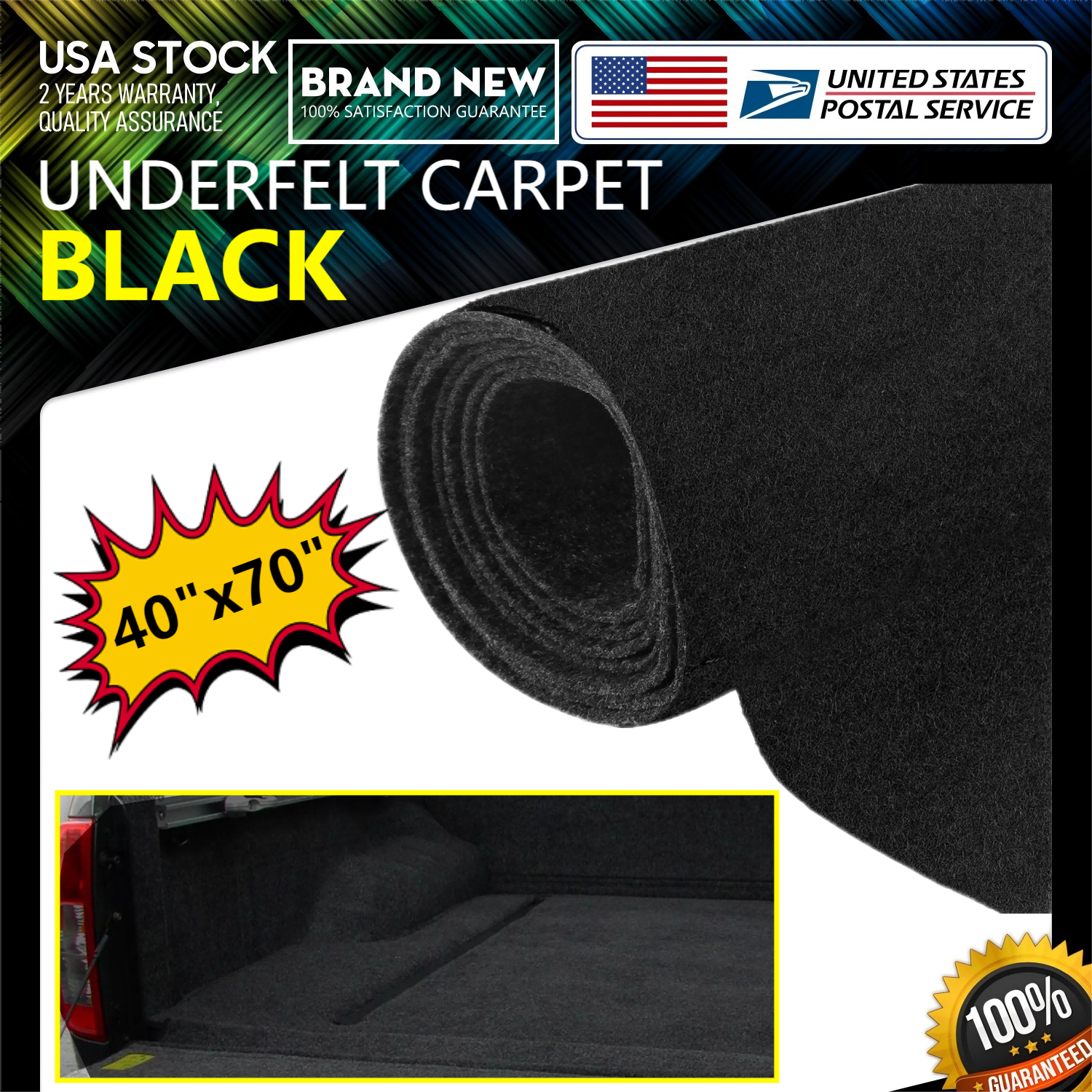 Automotive Carpet Upholstery Fabric Replacement Car Boat Floor Under Pad Cover