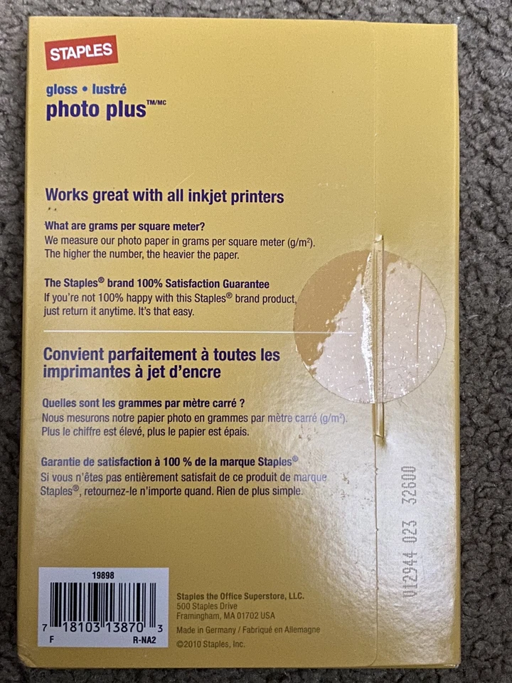 "Papel brillante Staples Photo Plus 60 hojas 4"" x 6""" Foto 2 de 3