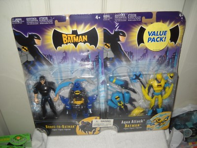 #9948 NRFC Mattel Target Stores Bruce to Batman & Aqua Attack Batman Value Pack