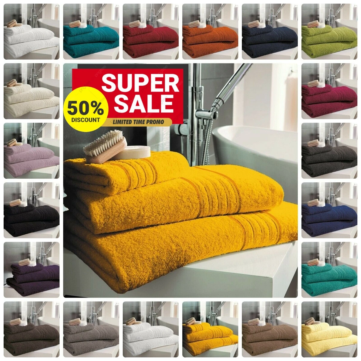 CLEARANCE SALE* 100% EGYPTIAN COTTON HAMPTON BATH SHEET BATH TOWEL