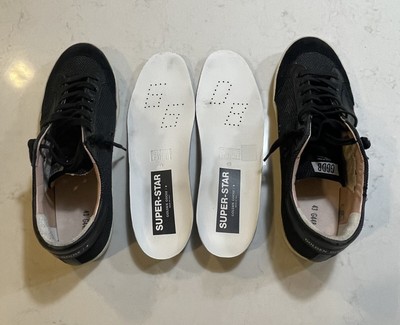 super star penstar sneakers in black mesh and leather