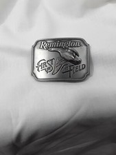 VINTAGE Remington Arms Belt Buckle Canada Goose FIRST IN THE FIELD 1980 USA MADE