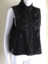 Winter Sun Sz S Art-wear Hand-printed Ooak Ecuador Zip-up Cotton Vest Jacket
