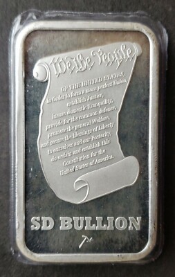 SD Bullion 5 troy Oz .999 Fine Silver Liberty Bell Constitution