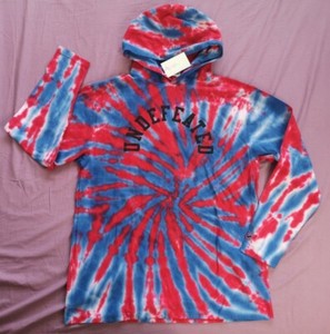 red tie dye sweatshirt