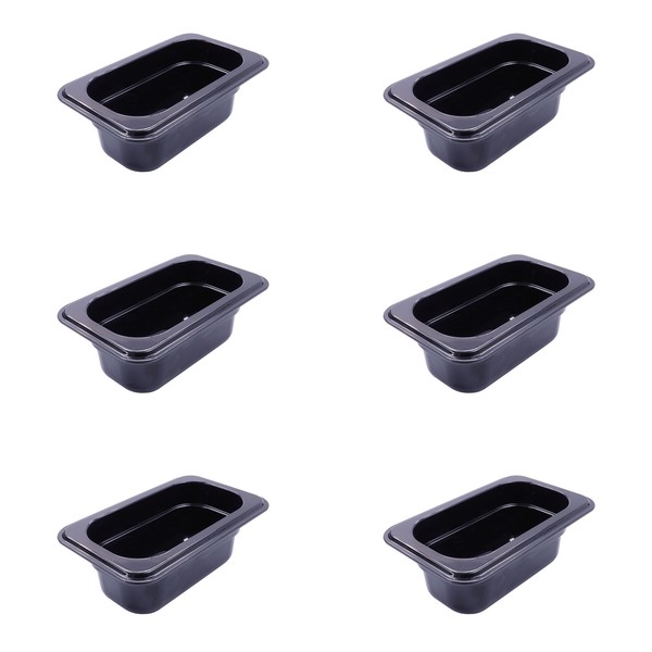 Acmax 6 StüCk Gn 1/9 GastronormbehäLter Gn BehäLter 0,6 Liter Tiefe 65 Mm Kunsts-image