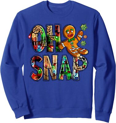 Oh Snap Ginger Cookie Cool Xmas Christmas Gift Unisex Crewneck Sweatshirt