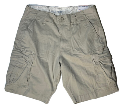 Old Navy Cargo 10” Shorts Mens 29 Beige Khaki Lived-In Straight - Main Image