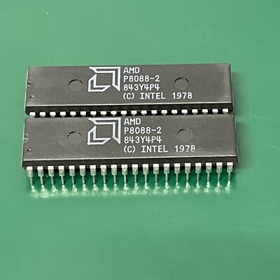 AMD P8088-2 Microprocessor, 16 Bit, 40 Pin, Plastic, DIP (LOT OF 2) | eBay