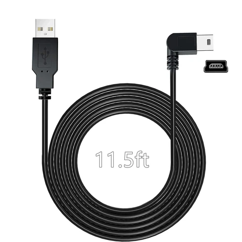 3.5m / 11.5ft long USB 2.0 to Mini USB Charging Power Cable for Dash Cam