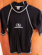 COCOA BEACH SURF CO small rashguard T shirt Florida black tee rash-guard logo