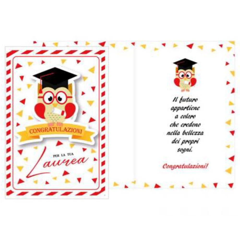 Biglietto di laurea, regalo di carta di laurea, biglietto di laurea carino, biglietto di auguri per la laurea, carta regalo, congratulazioni per la carta di laurea - Italia