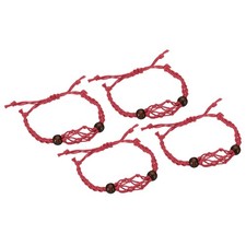 7.87-11.02" Empty Stone Holder, 4 Pack 1.38" Wax Rope, Red