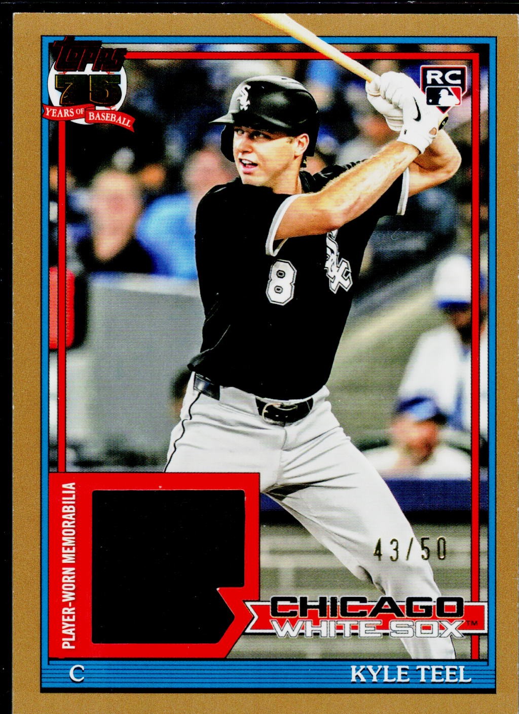 2026 Topps #91R-KT Kyle Teel - '91 35th Anniversary Relics Gold #/50