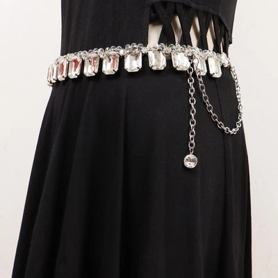 Damen Tanz Taillenkette Gürtel Quasten Strass Kristall Zubehör für Kleider Neu - Bild 1 von 4