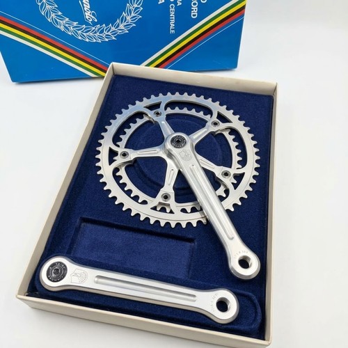 NOS Campagnolo Super Record Fluted Crankset 170mm 53 42T 1977 Vintage