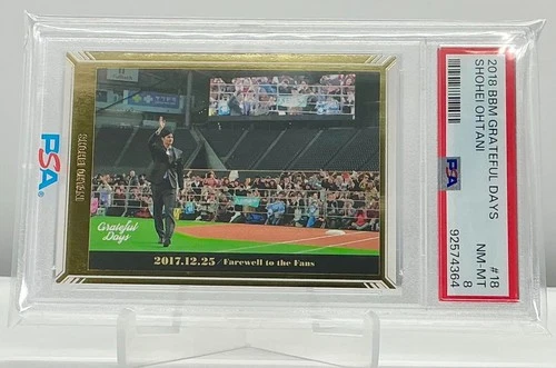 SHOHEI OHTANI 2018BBM GRATEFUL DAYS Farewell to Japanese Fans #18 PSA8！LOWPOP(RC