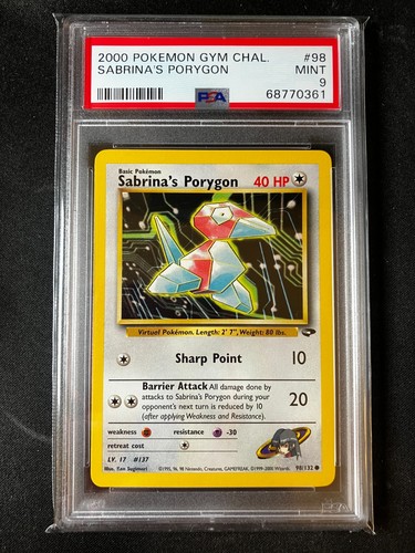 Sabrina's Porygon (Unlimited) graded PSA 9 for sale on eBay