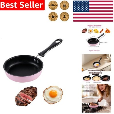 Pink 4.7-inch Mini Egg Pan - Nonstick, 5-Layer Coating, Dishwasher Safe