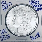 1890 BU UNCIRCULATED MORGAN SILVER DOLLAR AUTHENTIC U.S. MINT FREE SHIPPING 5618