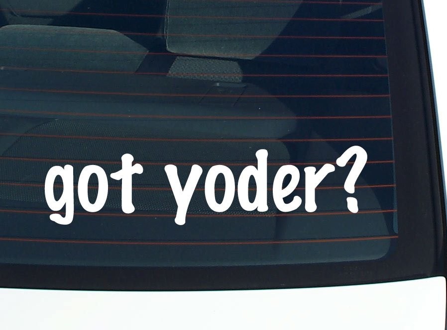 Yoder Funny Last Name Car Decal Bumper Sticker Vinyl Window Pride