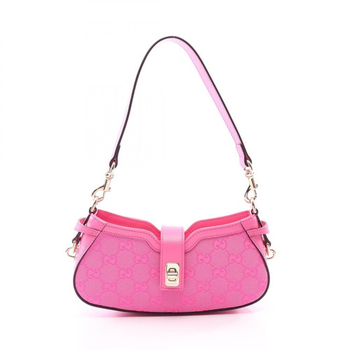 GUCCI Moonside Mini GG Canvas Shoulder Handbag 786035 canvas leather Pink Used