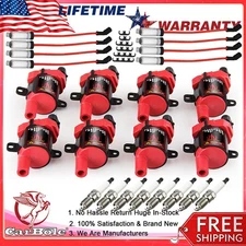 Round Ignition Coil Wires Spark Plug For Chevy Express GMC Sierra 4.8L 5.3L 6L