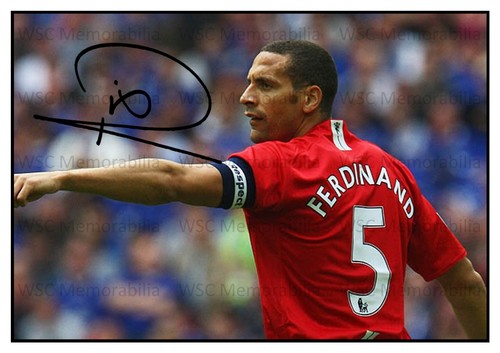 12420. Rio Ferdinand Signed Pictures (A4 Prints) Man United Leeds West Ham etc.