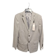 BBC-3 Calvin Klein Boys Dark Grey Suit Jacket Blazer Size 18 Regular Slim Fit