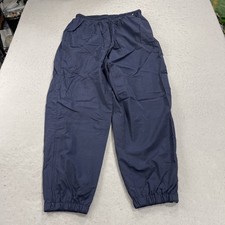 VINTAGE Nike Track Pants Mens 2XL XXL Blue Ankle Zip Cuff Nylon Swish Nylon 90s