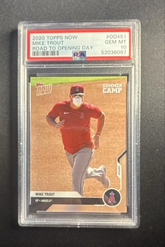 2020 Topps Now Road to Opening Day - Summer Camp Mike Trout #OD-451 PSA 10