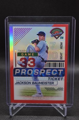 Jackson Baumeister /199 2024 Panini Prospect Edition Red Prizm Rays #126