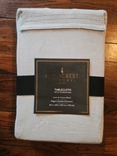 Fieldcrest Luxury Linen Cotton Powder Blue Tablecloth Storage Bag 60x84