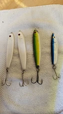Point Wilson Dart anchovy Jigs. lot of 4.  2.7, 4.5 & 6.3 oz
