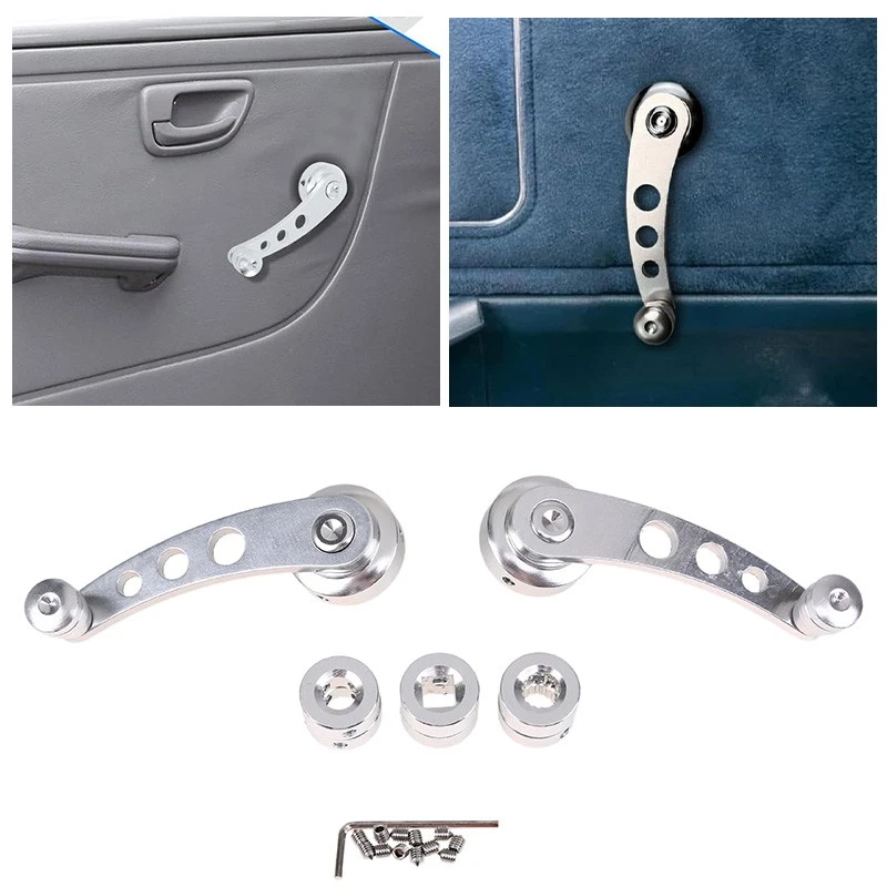 Manivela de manivela manual de aluminio negro para automóvil camión Foto 2 de 4