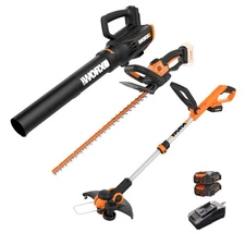 WORX WG933 20V 3pc Blower , Trimmer & Edger Combo with (WG547, WG162, WG261)